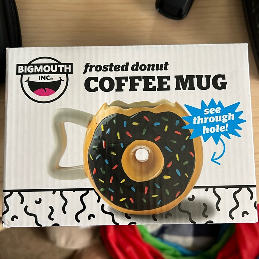 Bigmouth frosted donut coffee mug